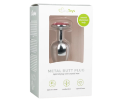 EasyToys EasyToys Metall Buttplug - Silber/Rosa - S