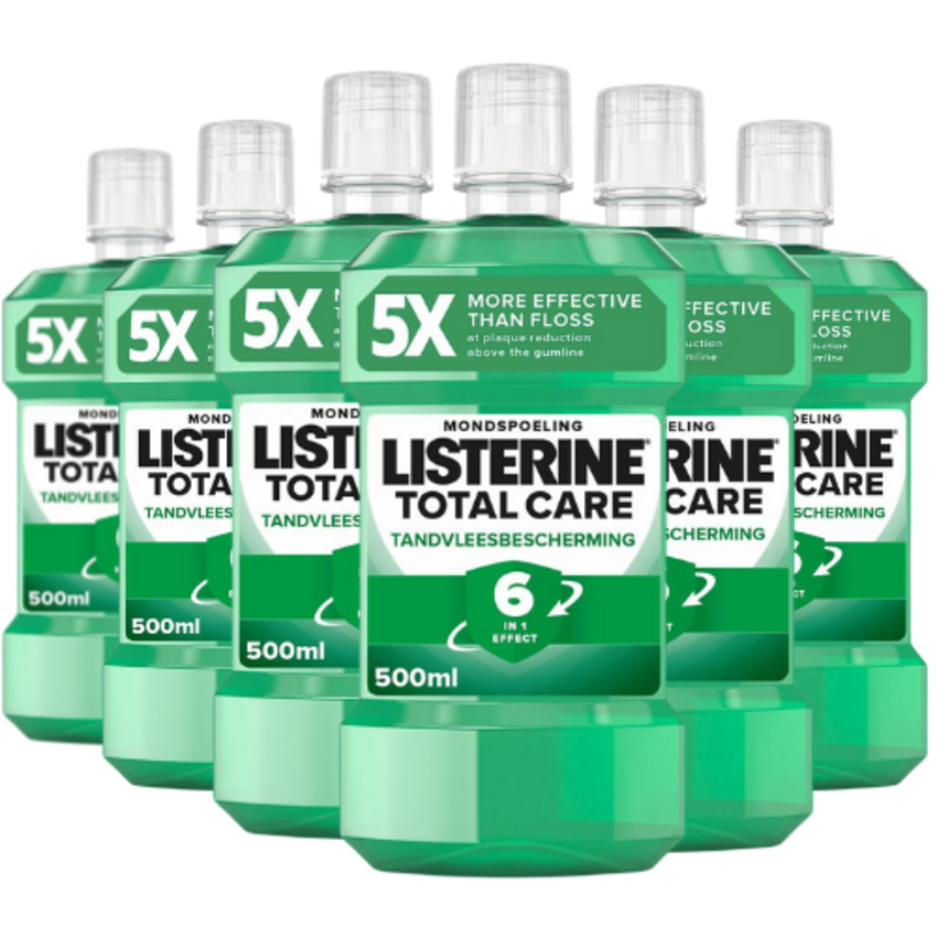 Listerine Listerine Total Care 6-in-1 Zahnfleischschutz Mundwasser - 6 x 500 ml