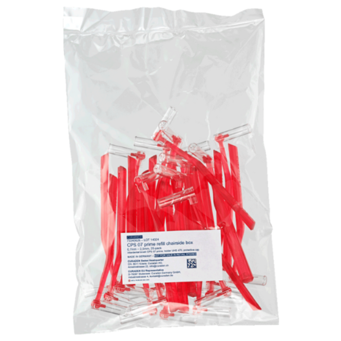 Curaprox Curaprox Prime Refill 07 Rot – 25 Stück mit Halter