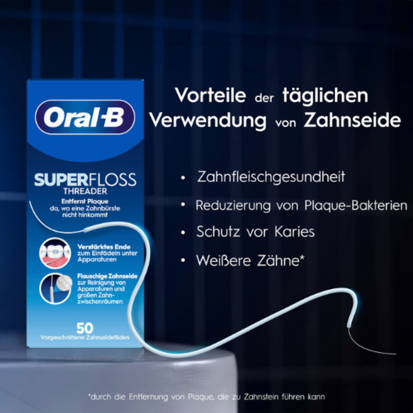 Oral-B Super Floss Threader - 50 Stück Oral-B Oral-B Super Floss Threader - 50 Stück