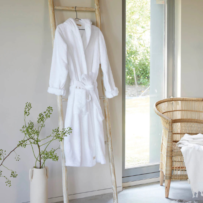 Walra Walra Bademantel Casual Robe S/M – Weiß