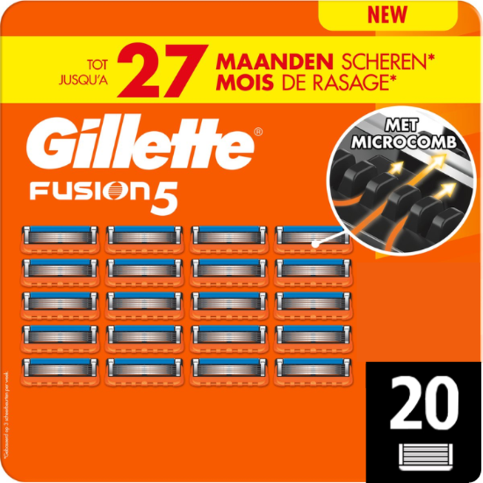 Gillette Gillette Fusion5 Rasierklingen – 20 Stück – Vorteilspack