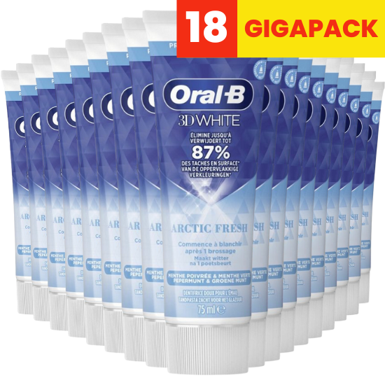 Oral-B Oral-B 3D White Arctic Fresh Zahnpasta Gigapack – 18 x 75 ml