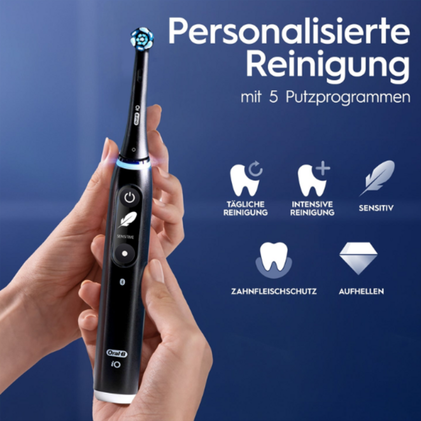 Oral-B iO Series 6N Black Lava + Gratis Oral-B 3D-White Arctic Fresh Zahnpasta Oral-B Oral-B iO Series 6N Black Lava + Gratis Oral-B 3D-White Arctic Fresh Zahnpasta