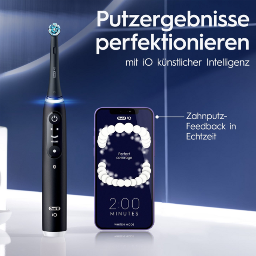 Oral-B iO Series 6N Black Lava + Gratis Oral-B 3D-White Arctic Fresh Zahnpasta Oral-B Oral-B iO Series 6N Black Lava + Gratis Oral-B 3D-White Arctic Fresh Zahnpasta