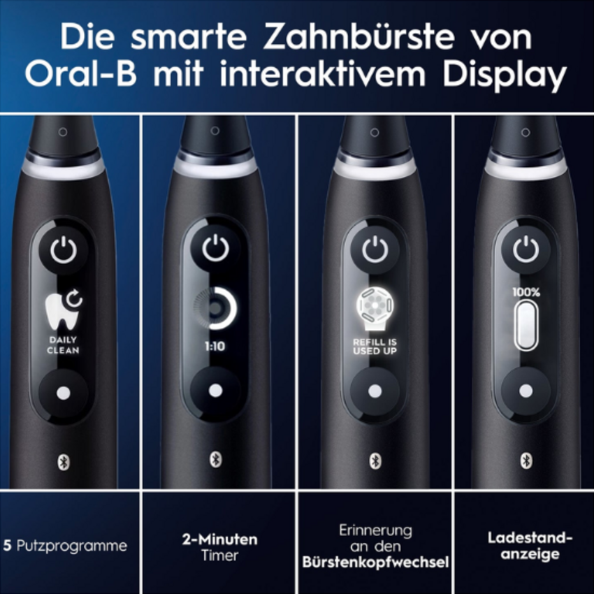 Oral-B iO Series 6N Black Lava + Gratis Oral-B 3D-White Arctic Fresh Zahnpasta Oral-B Oral-B iO Series 6N Black Lava + Gratis Oral-B 3D-White Arctic Fresh Zahnpasta