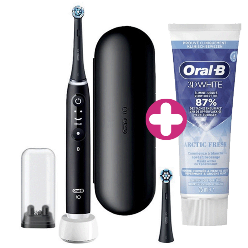 Oral-B iO Series 6N Black Lava + Gratis Oral-B 3D-White Arctic Fresh Zahnpasta Oral-B Oral-B iO Series 6N Black Lava + Gratis Oral-B 3D-White Arctic Fresh Zahnpasta