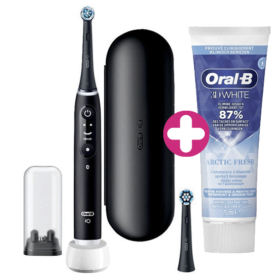 Oral-B iO Series 6N Black Lava + Gratis Oral-B 3D-White Arctic Fresh Zahnpasta Oral-B Oral-B iO Series 6N Black Lava + Gratis Oral-B 3D-White Arctic Fresh Zahnpasta