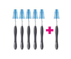 GUM Sunstar GUM Trav-Ler 2,6 mm schwarz - 5+1 Gratis