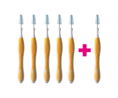 GUM Sunstar GUM Trav-Ler 1,3 mm gelb - 5+1 Gratis