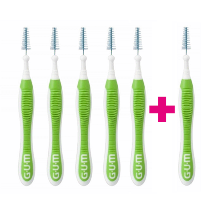 GUM Sunstar  GUM Trav-Ler 1,1 mm grün - 5+1 Gratis