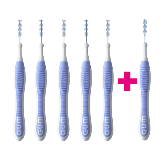GUM Trav-Ler 0,6 mm lila - 5+1 Gratis GUM Sunstar GUM Trav-Ler 0,6 mm lila - 5+1 Gratis