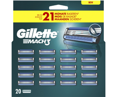 Gillette Gillette Mach3 Rasierklingen Vorteilspack – 20 Stück