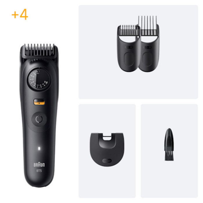 Braun Braun Series 5 BT5520 Barttrimmer – mit 4 Styling-Aufsätzen – Schwarz