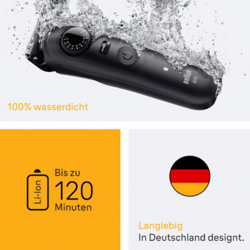 Braun Series 5 BT5520 Barttrimmer – mit 4 Styling-Aufsätzen – Schwarz Braun Braun Series 5 BT5520 Barttrimmer – mit 4 Styling-Aufsätzen – Schwarz