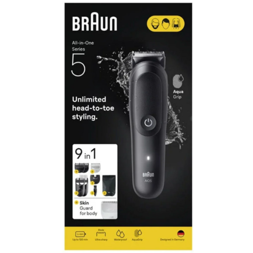 Braun Series 5 AIO5540 9-in-1 Multi-Trimmer – Schwarz Braun Braun Series 5 AIO5540 9-in-1 Multi-Trimmer – Schwarz