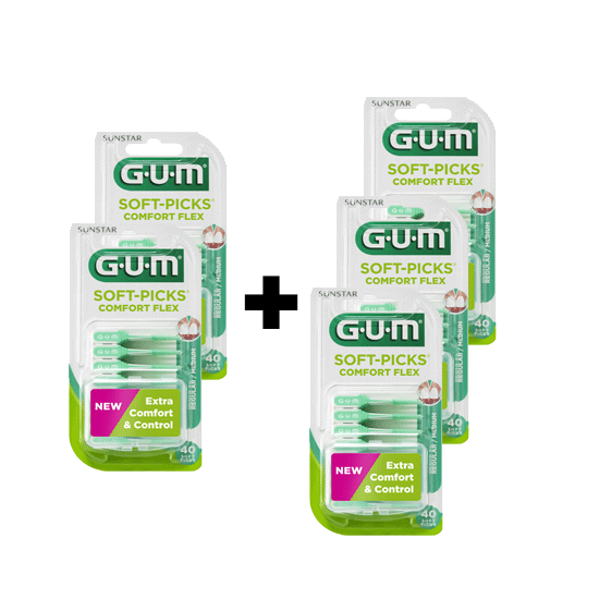 GUM GUM Soft-Picks 2+3 GRATIS – Comfort Flex Medium – 40 Stück