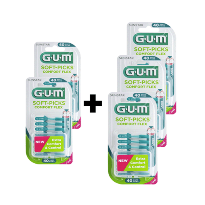 GUM Sunstar GUM Soft-Picks 2+3 GRATIS – Comfort Flex Large – 40 Stück