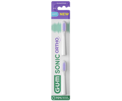 GUM GUM Sonic Ortho Weiß Aufsteckbürsten – 2 Stück