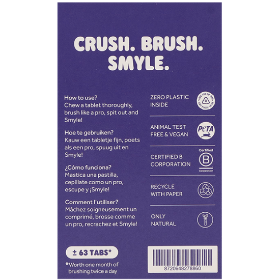 Smyle Smyle Zahnputz-Tab-Nachfüllpack Whitening Pro mit Fluorid – 63 Stück