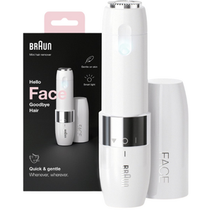 Braun Face Mini Gesichtshaarentferner FS1000 mit Smartlight – Weiß