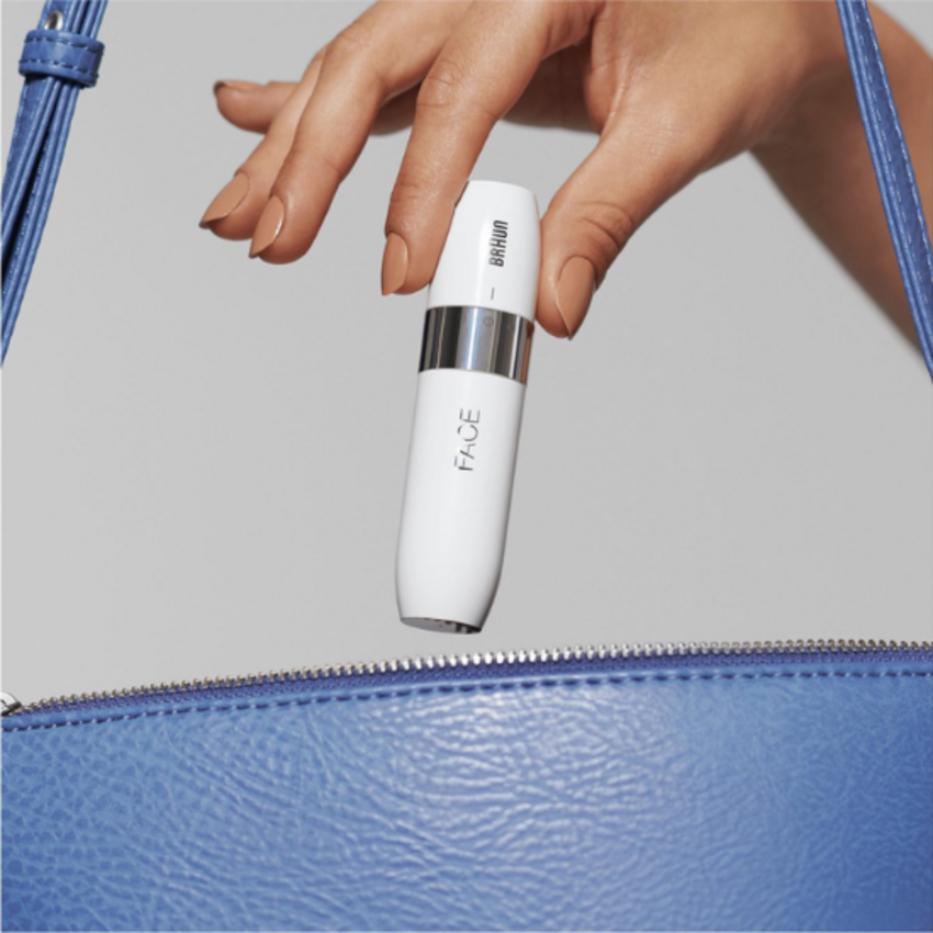 Braun Braun Face Mini Gesichtshaarentferner FS1000 mit Smartlight – Weiß