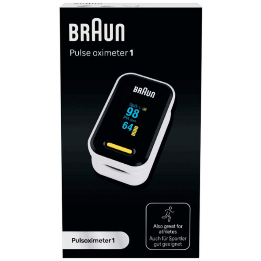 Braun Pulsoximeter mit Fingersensor YK-81CEU – Weiß Braun Braun Pulsoximeter mit Fingersensor YK-81CEU – Weiß