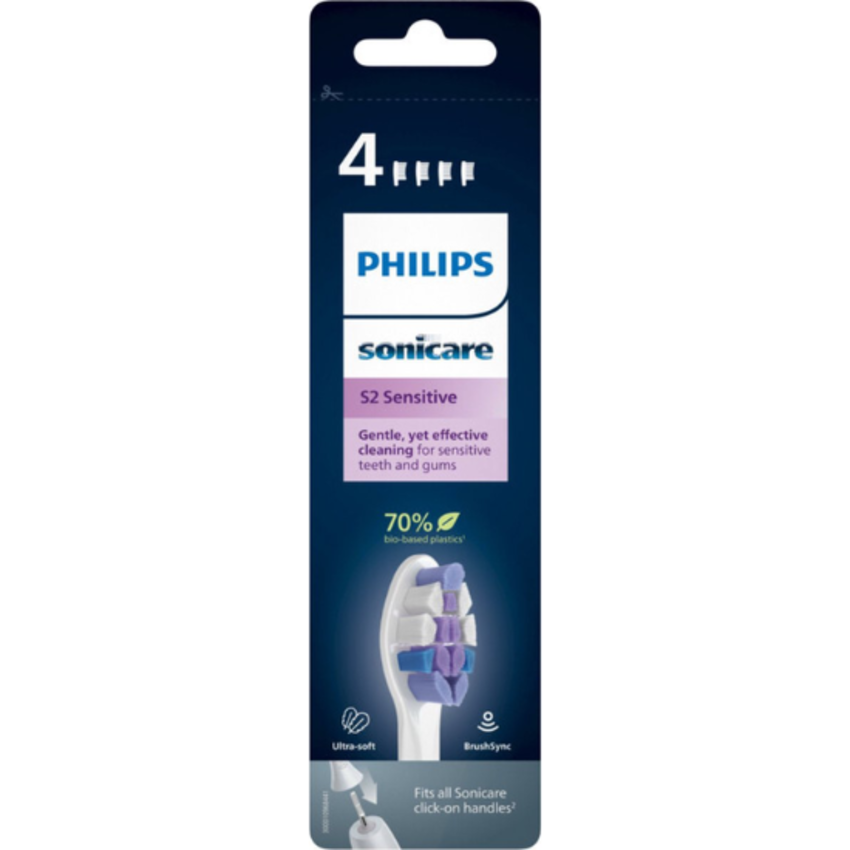 Philips Sonicare S2 Sensitive Aufsteckbürsten HX6054/87 – 4 Stück Philips Philips Sonicare S2 Sensitive Aufsteckbürsten HX6054/87 – 4 Stück