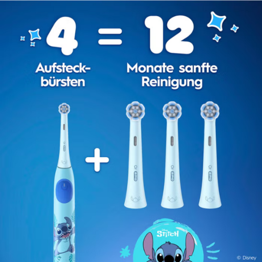 Oral-B iO Kids 6+ Stitch Aufsteckbürsten – 8 Stück Oral-B Oral-B iO Kids 6+ Stitch Aufsteckbürsten – 8 Stück