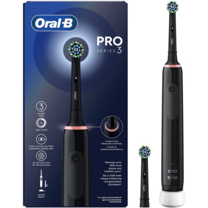 Oral-B Oral-B PRO 3 3000 Black CrossAction Elektrische Zahnbürste
