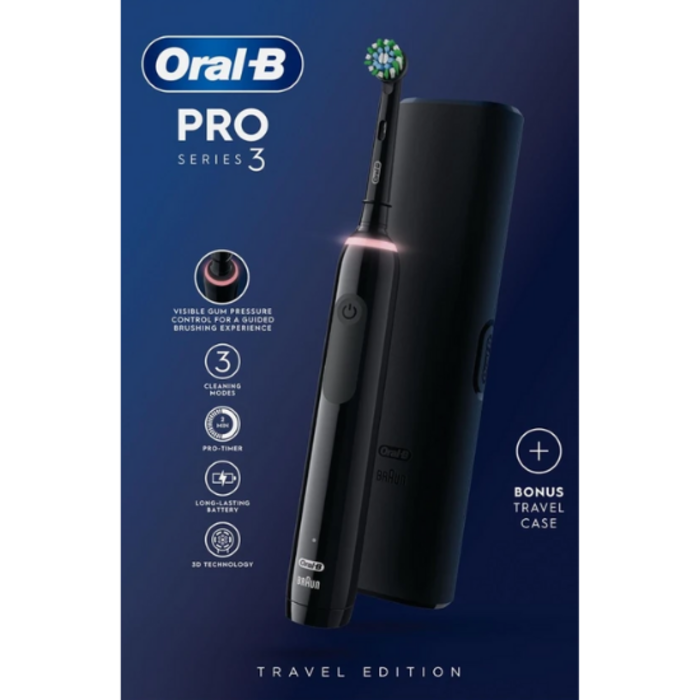 Oral-B Oral-B PRO 3 3500 Black Elektrische Zahnbürste + Reiseetui