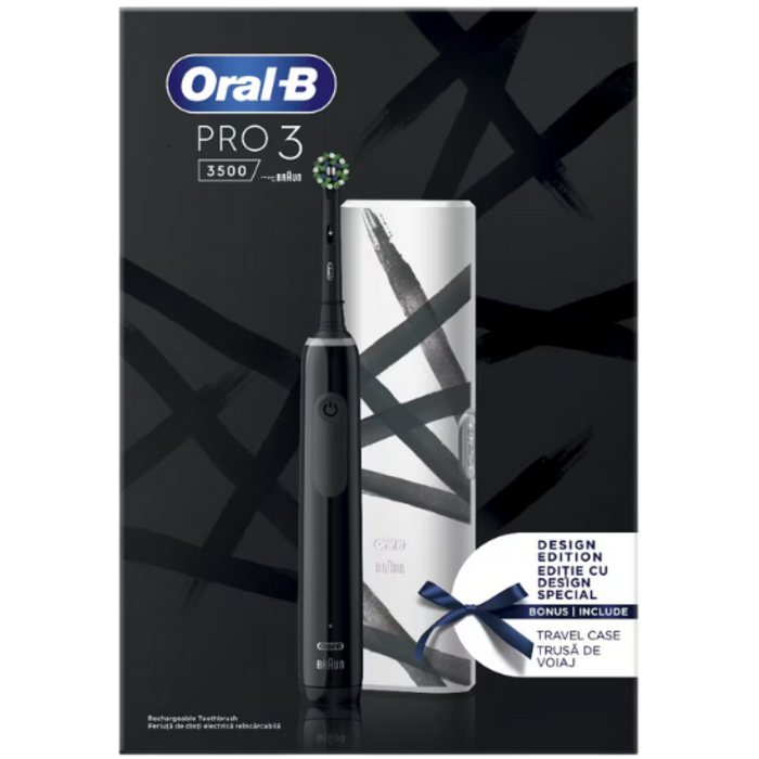 Oral-B Oral-B PRO 3 3500 Black Stripe Design Edition + Reiseetui