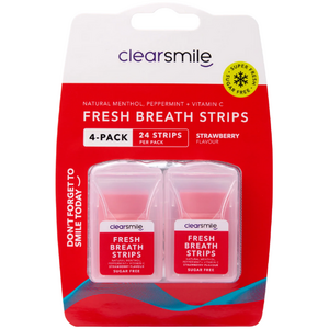 Clearsmile Fresh Breath Strips Strawberry – 4er-Pack