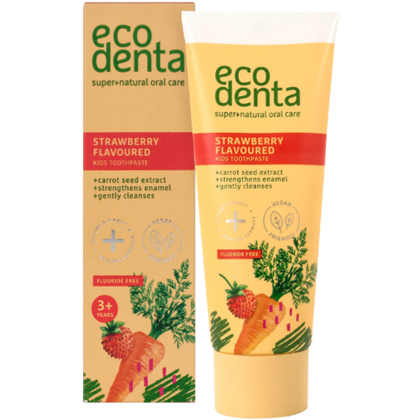 Ecodenta Wild Strawberry Kinderzahnpasta 3–6 Jahre – 75 ml EcoDenta Ecodenta Wild Strawberry Kinderzahnpasta 3–6 Jahre – 75 ml