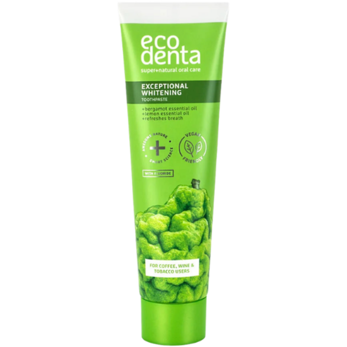 EcoDenta Ecodenta Exceptional Whitening Zahnpasta – mit Bergamotte- & Zitronenöl – 100 ml