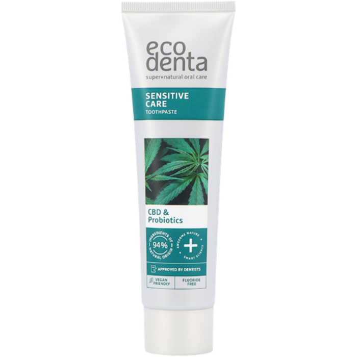 EcoDenta Ecodenta Sensitive Care Zahnpasta – mit CBD & Probiotika – 100 ml