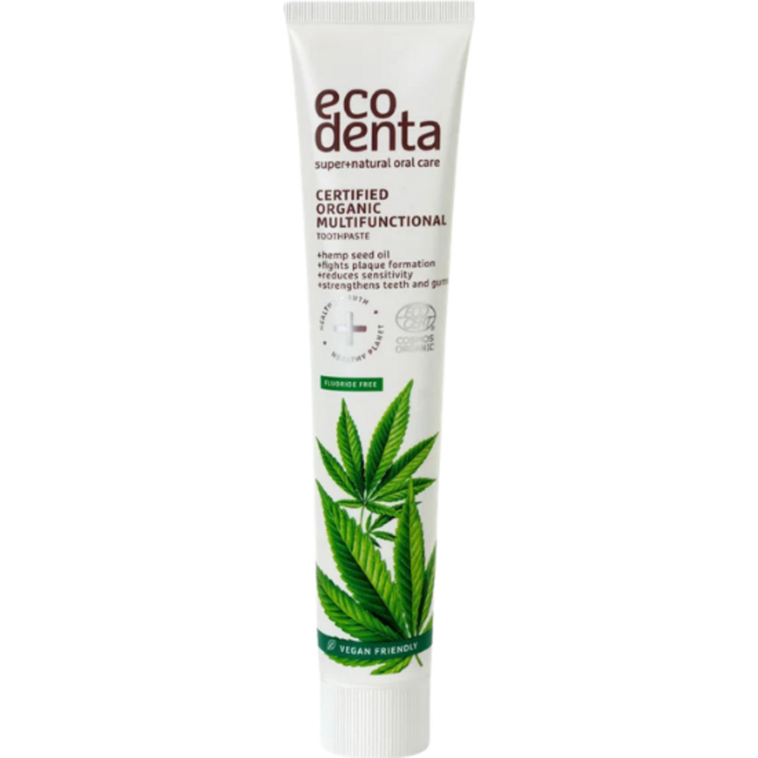 EcoDenta Ecodenta Certified Organic Multifunktionale Zahnpasta – mit Hanföl – 75 ml