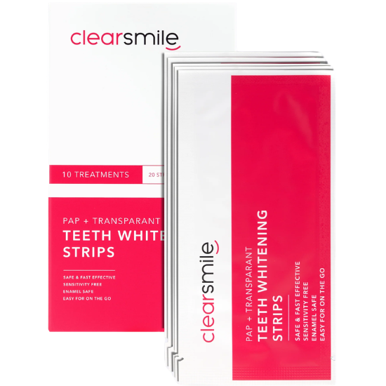 Clearsmile PAP+ Whitening Strips Transparent – Himbeere – 20 Stück Clearsmile Clearsmile PAP+ Whitening Strips Transparent – Himbeere – 20 Stück