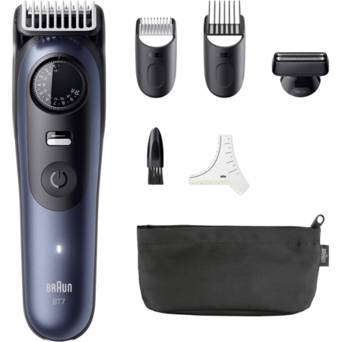 Braun Braun Series 7 BT7520 Barttrimmer – mit 6 Stylingtools – Blau