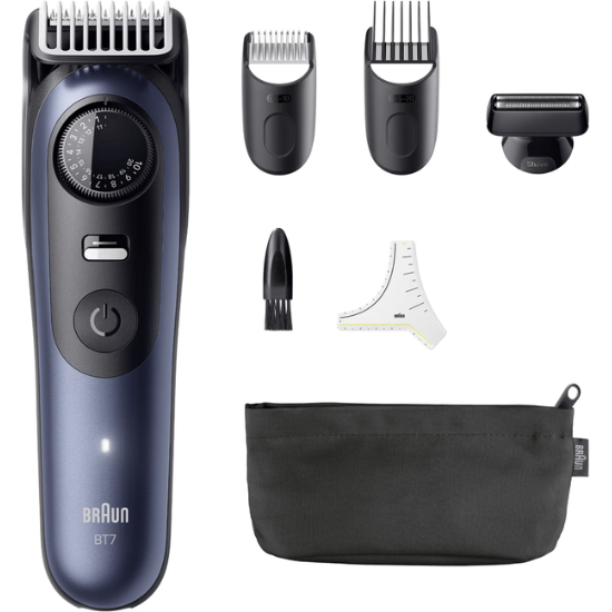 Braun Series 7 BT7520 Barttrimmer – mit 6 Stylingtools – Blau Braun Braun Series 7 BT7520 Barttrimmer – mit 6 Stylingtools – Blau