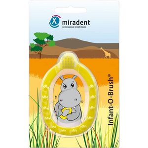 Miradent Infant-O-Brush Baby Zahnbürste / Beißring – Gelb