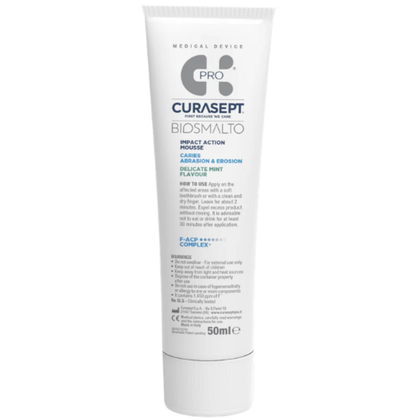 Curasept Biosmalto Karies Erosion Zahnschmelz Mousse – 50 ml Curasept Curasept Biosmalto Karies Erosion Zahnschmelz Mousse – 50 ml