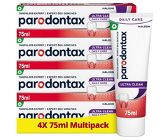 Parodontax Parodontax Ultra Clean Zahnpasta – 4 x 75 ml – Vorteilspack