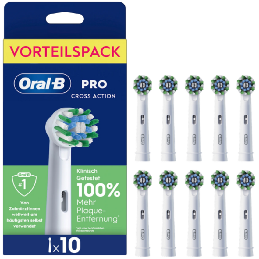 Oral-B PRO Cross Action Aufsteckbürsten – 10 Stück Vorteilspack Oral-B Oral-B PRO Cross Action Aufsteckbürsten – 10 Stück Vorteilspack
