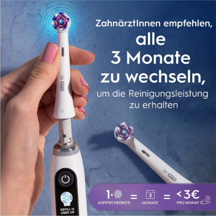 Oral-B Oral-B iO Radiant White Aufsteckbürsten - Weiß - 8 Stück