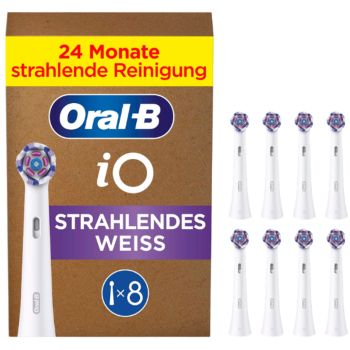 Oral-B Oral-B iO Radiant White Aufsteckbürsten - Weiß - 8 Stück