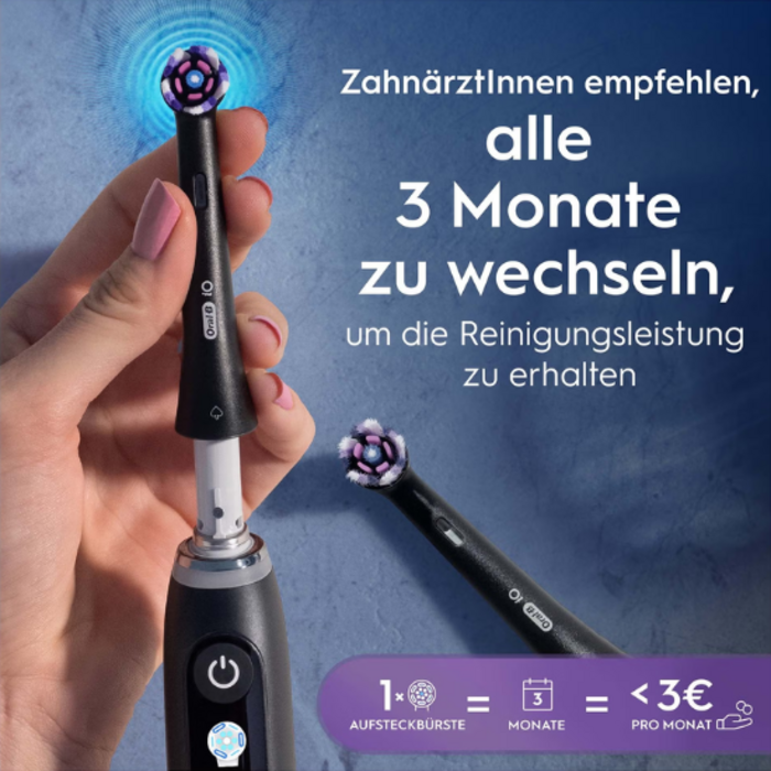 Oral-B Oral-B iO Radiant White Aufsteckbürsten - Schwarz - 8 Stück
