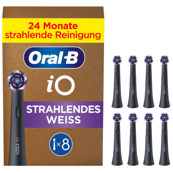 Oral-B Oral-B iO Strahlendes Weiss Aufsteckbürsten - Schwarz - 8 Stück