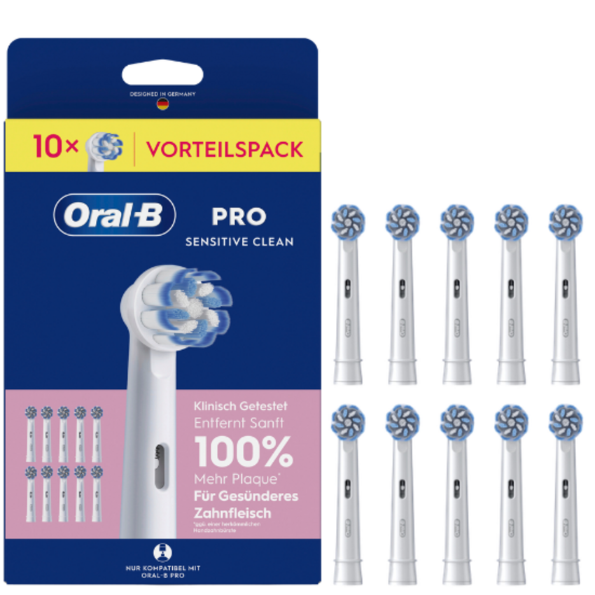 Oral-B PRO Sensitive Clean Aufsteckbürsten Vorteilspack – 10 Stück Oral-B Oral-B PRO Sensitive Clean Aufsteckbürsten Vorteilspack – 10 Stück