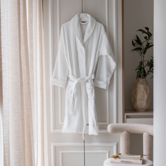 Walra Walra Bademantel Casual Robe S/M – Weiß